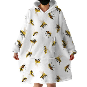 Bees SWLF0860 Hoodie Wearable Blanket