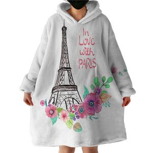 In Love With Paris SWLF2780 Hoodie Wearable Blanket