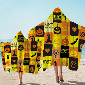 Halloween Board Game Hooded Towel