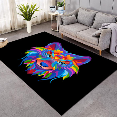 Image of Multicolored Wolf SW2086 Rug