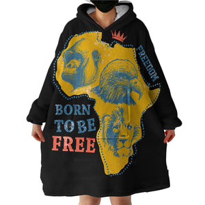 Born To Be Free SWLF1829 Hoodie Wearable Blanket