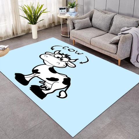 Image of Cartoon Cow Icy SW0742 Rug
