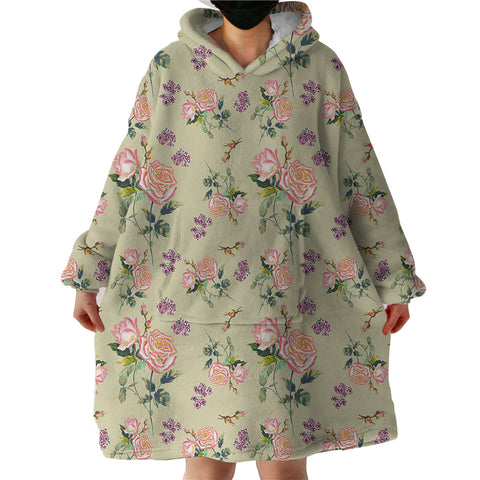 Image of Orange Roses SWLF2244 Hoodie Wearable Blanket