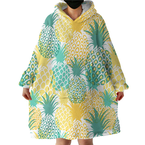 Image of Pineapple Themed SWLF0515 Hoodie Wearable Blanket