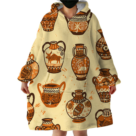 Image of Antique Vases SWLF0053 Hoodie Wearable Blanket