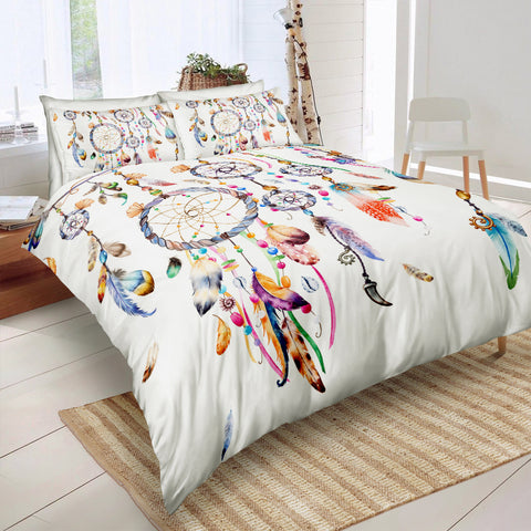 Image of Tribal Feather Dreamcatcher Bedding Set - Beddingify