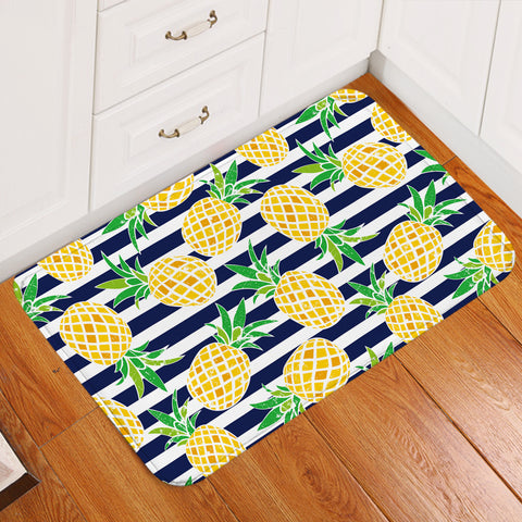 Image of Pineapple Patters Stripes Door Mat