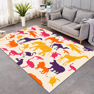 Colorful Animal Shadows SW1652 Rug