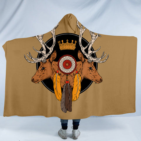 Image of Deer Trophyhead SW0751 Hooded Blanket