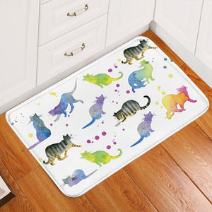 Colorful Kitty Patterns Door Mat