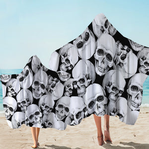 Skull Pile Hooded Towel