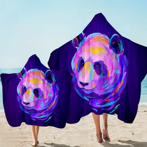 Electric Color Panda Hooded Towel