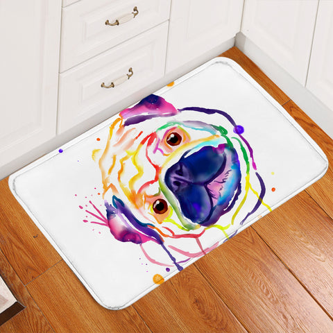 Image of Colordrip Pug Door Mat