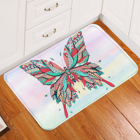 Image of Stylized Butterfly Door Mat