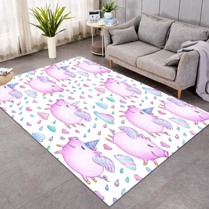 Flying Piggy Raindrop Patterns SW0058 Rug