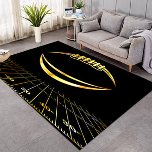 Golden Football Black SW0630 Rug