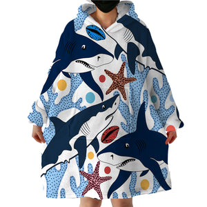 Coral Shark SWLF0094 Hoodie Wearable Blanket