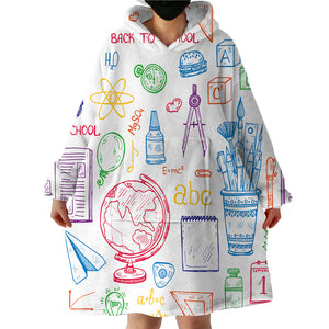 School Supplies SWLF1547 Hoodie Wearable Blanket