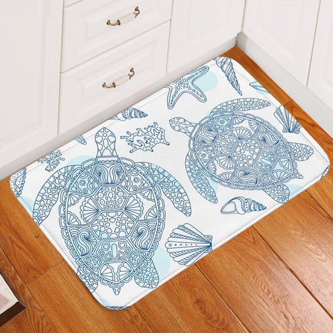 Image of Lined Marine Life Door Mat