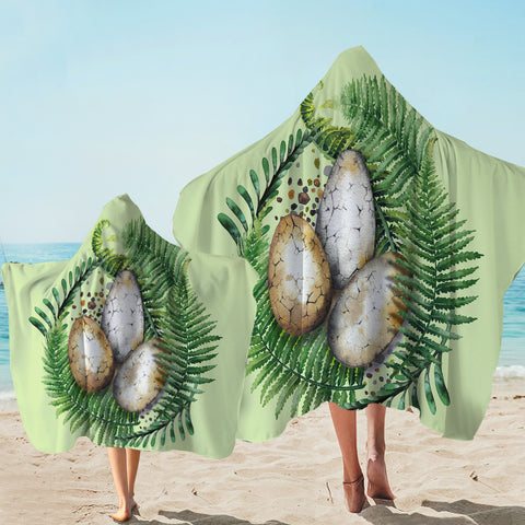 Image of Dino Eggs Fern Hooded Towel