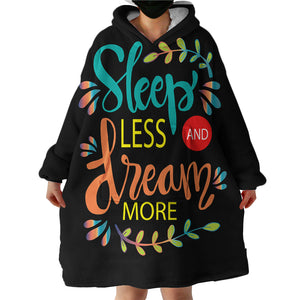 Sleep Less Dream More SWLF1912 Hoodie Wearable Blanket