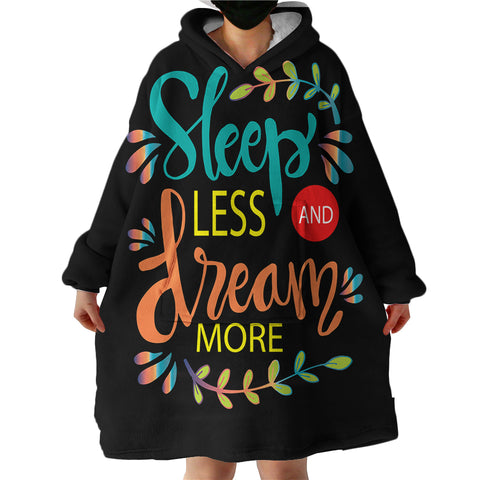 Image of Sleep Less Dream More SWLF1912 Hoodie Wearable Blanket