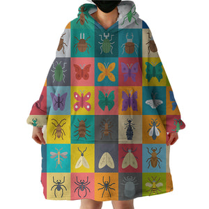 Insect Boxes SWLF2329 Hoodie Wearable Blanket