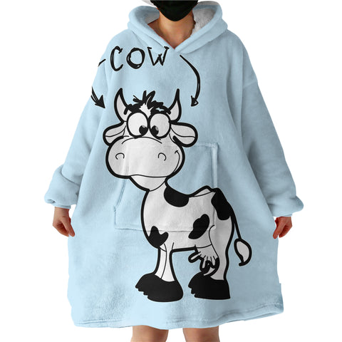 Image of Milk Cow SWLF0742 Hoodie Wearable Blanket