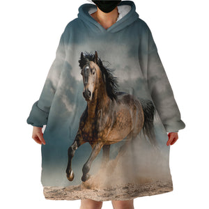 Horse SWLF2846 Hoodie Wearable Blanket