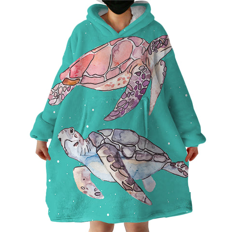 Image of Turtles SWLF0653 Hoodie Wearable Blanket