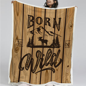 Born To Be Wild Sherpa Fleece Blanket - Beddingify