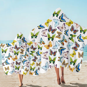 A Flutter Of Butterflies Hooded Towel