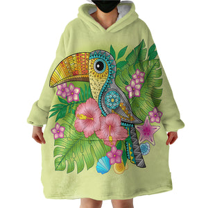 Cartooned Toucan SWLF0310 Hoodie Wearable Blanket