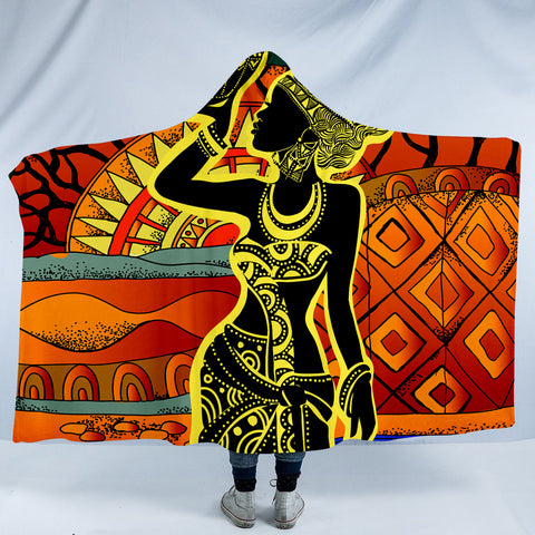 Image of African Lady SW1496 Hooded Blanket