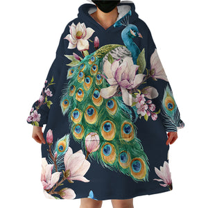 Peacock Grace SWLF0884 Hoodie Wearable Blanket