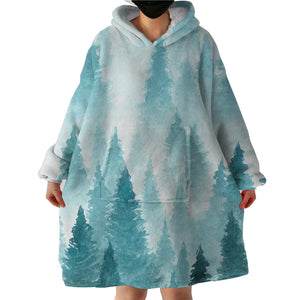 Foggy Forest SWLF2394 Hoodie Wearable Blanket