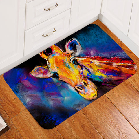 Image of Painted Giraffe Door Mat