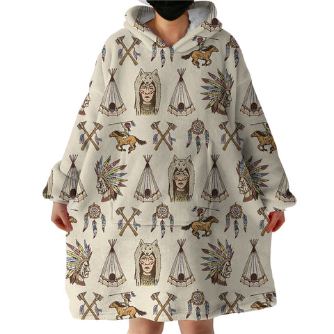 Image of Tribal Themed SWLF21655 Hoodie Wearable Blanket