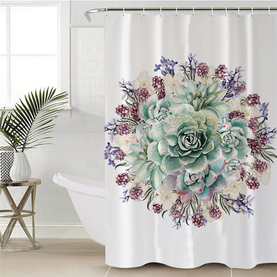 Coloful Flowers Shower Curtain