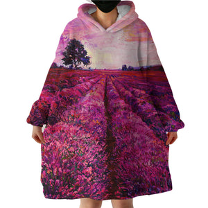 Lavender Fields SWLF2251 Hoodie Wearable Blanket