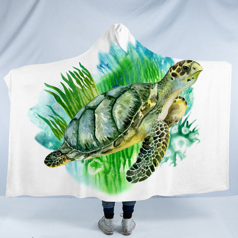 Image of Chilling Turtle SW1100 Hooded Blanket