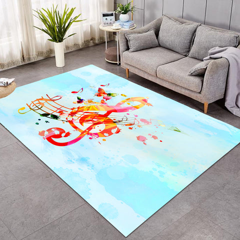 Image of Treble Clef Musical SW1507 Rug