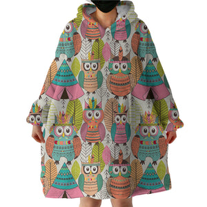 Owls SWLF2070 Hoodie Wearable Blanket