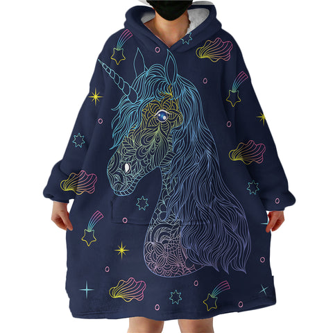 Image of Unicorn SWLF0298 Hoodie Wearable Blanket