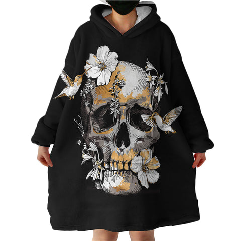 Image of Skull SWLF0761 Hoodie Wearable Blanket