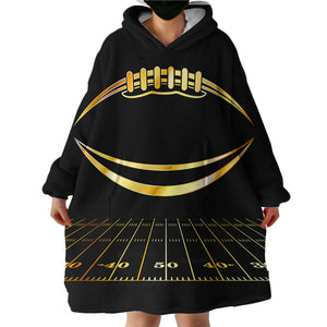 Football Pitch SWLF0630 Hoodie Wearable Blanket