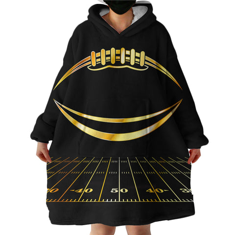 Image of Football Pitch SWLF0630 Hoodie Wearable Blanket