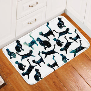 Cat Space White Door Mat