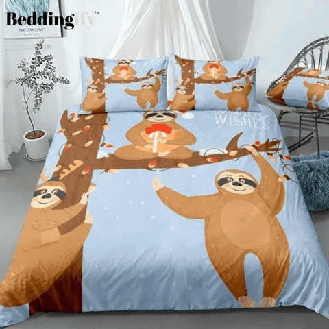 Image of Christmas Sloths Bedding Set - Beddingify