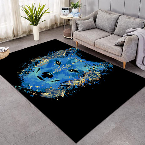 Image of Blue Pixie Dog Black SW0475 Rug